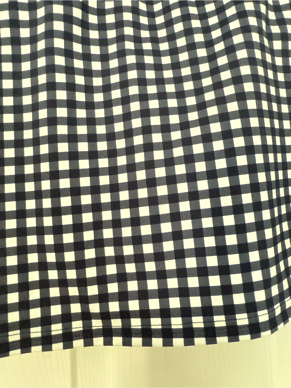 Lands end and Draper jeans, navy blue gingham swim skirt- size 2 - Picture 3 of 5
